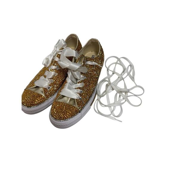 NEW! Converse Chucks Custom Bling Low Top Sneakers Women's Sz. 10 - Picture 13 of 14